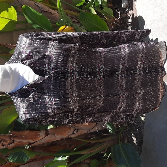 Cabi black Paris sheer button up blouse 3249 small - Picture 3 of 11